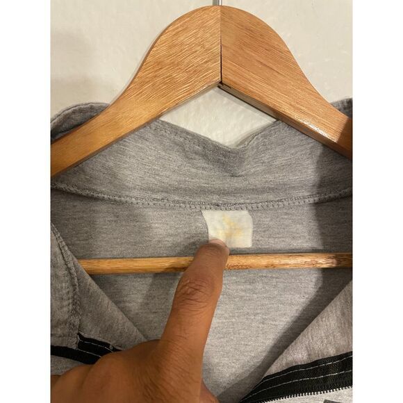 VTG Saint Louis Tigers 1/4 Zip Pullover Long Sleeve Gray Sweatshirt Mens Large‎ - Picture 5 of 8